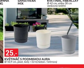 KVĚTINÁČ S PODMISKOU AURA