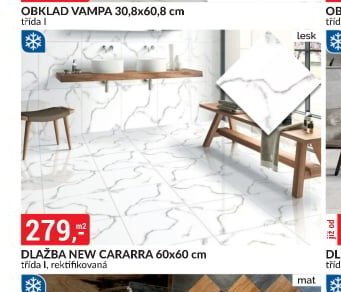 DLAŽBA NEW CARARRA 60x60 cm