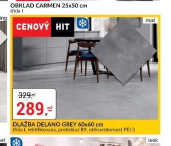 DLAŽBA DELANO GREY 60x60 cm