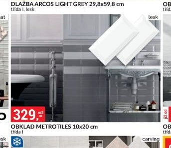 OBKLAD METROTILES 10x20 cm