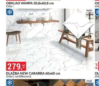DLAŽBA NEW CARARRA 60x60 cm