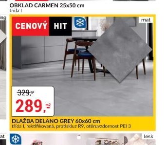 DLAŽBA DELANO GREY 60x60 cm