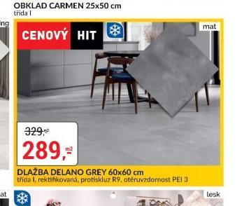 DLAŽBA DELANO GREY 60x60 cm