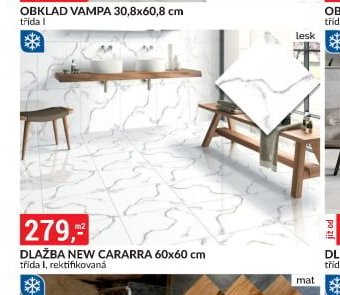 DLAŽBA NEW CARARRA 60x60 cm
