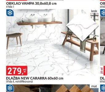 DLAŽBA NEW CARARRA 60x60 cm