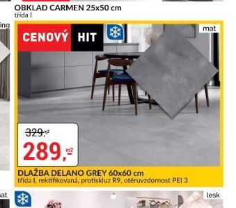 DLAŽBA DELANO GREY 60x60 cm
