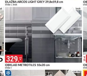 OBKLAD METROTILES 10x20 cm