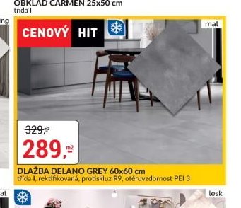 DLAŽBA DELANO GREY 60x60 cm
