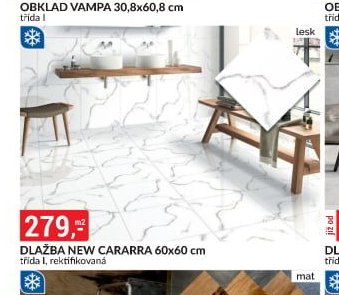 DLAŽBA NEW CARARRA 60x60 cm