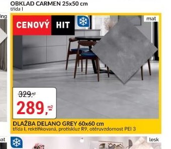 DLAŽBA DELANO GREY 60x60 cm
