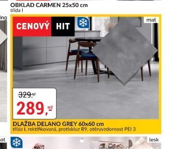 DLAŽBA DELANO GREY 60x60 cm