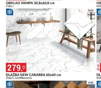 DLAŽBA NEW CARARRA 60x60 cm