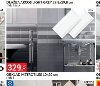 OBKLAD METROTILES 10x20 cm