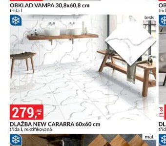 DLAŽBA NEW CARARRA 60x60 cm