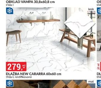 DLAŽBA NEW CARARRA 60x60 cm
