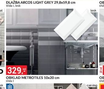 OBKLAD METROTILES 10x20 cm