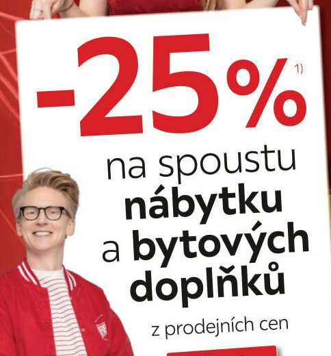 -25% na spoustu nábytku a bytových doplňků