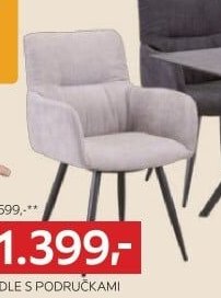 Židle s područkami (světlá)