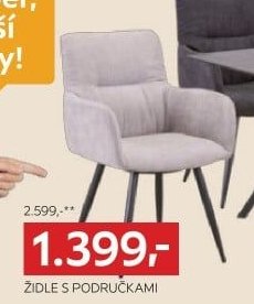 Židle s područkami (světlá, HOM'IN)
