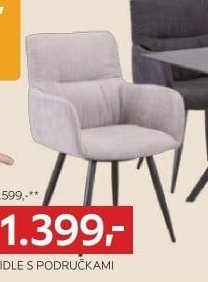 Židle s područkami (světlá)