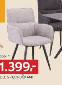 Židle s područkami (světlá)