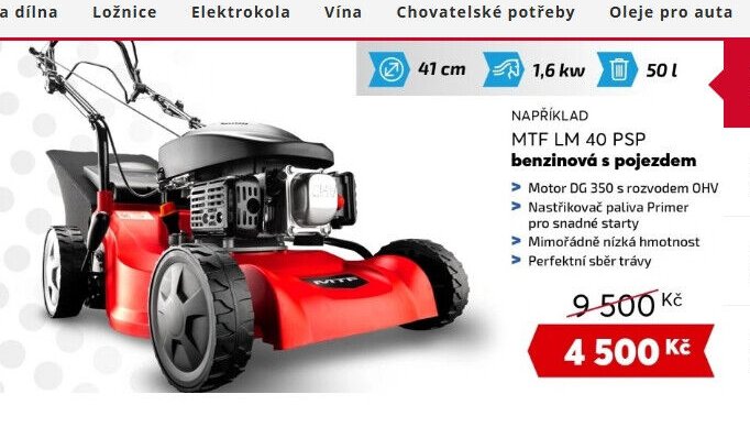 MTF LM 40 PSP benzinová sekačka s pojezdem