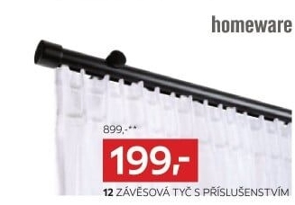 TYČ NA ZÁVĚSY S PŘÍSLUŠENSTVÍM