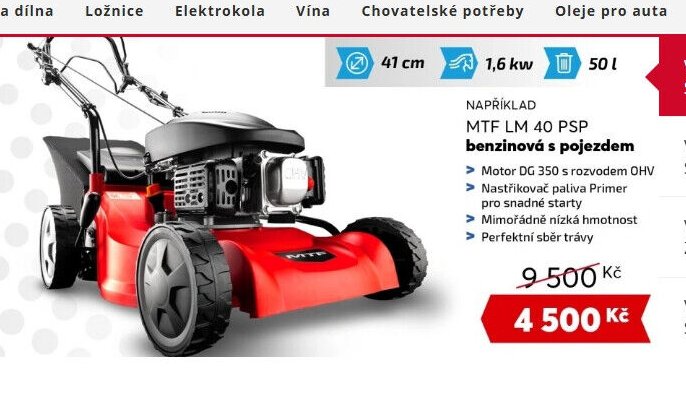 MTF LM 40 PSP benzinová sekačka s pojezdem