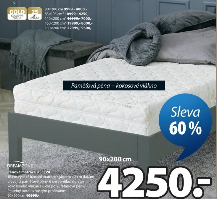 Pěnová matrace Oselva Dreamzone