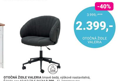 OTOČNÁ ŽIDLE VALERIA