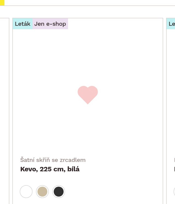 Šatní skříň se zrcadlem Kevo, 225 cm, bílá
