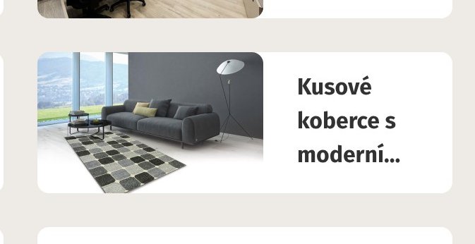 Kusové koberce s moderní...