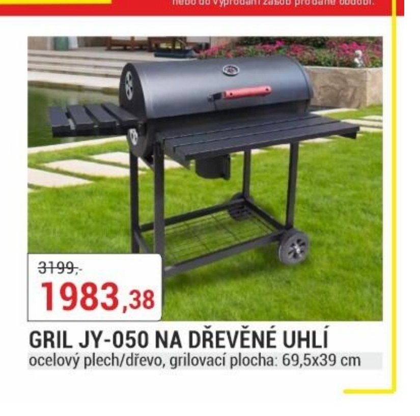 GRIL JY-050 NA DŘEVĚNÉ UHLÍ