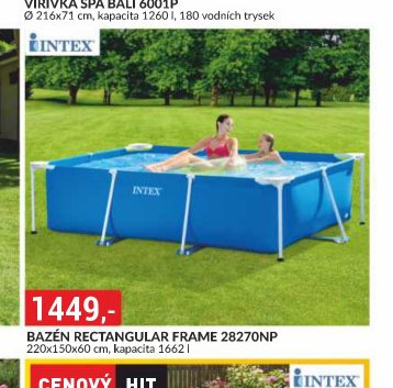 BAZÉN RECTANGULAR FRAME 28270NP 220x150x60 cm, kapacita 1662 l
