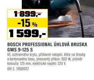 Bosch Professional úhlová bruska GWS 9-125 S