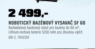 ROBOTICKÝ BAZÉNOVÝ VYSAVAČ SF 60