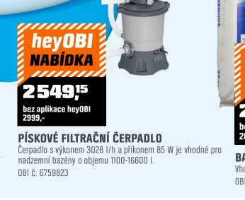 PÍSKOVÉ FILTRAČNÍ ČERPADLO