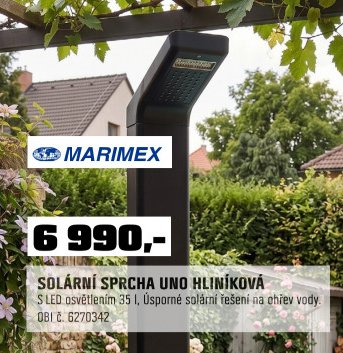 Solární sprcha Uno hliníková