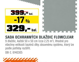 Sada ochranných dlaždic Flowclear