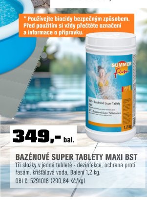 Bazénové Super tablety Maxi BST
