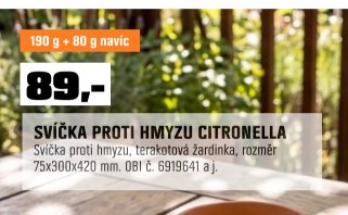 SVIČKA PROTI HMYZU CITRONELLA