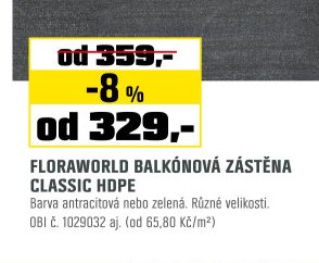 FLORAWORLD BALKÓNOVÁ ZÁSTĚNA CLASSIC HDPE
