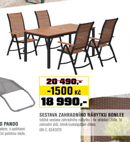 SESTAVA ZAHRADNÍHO NÁBYTKU BONLEE