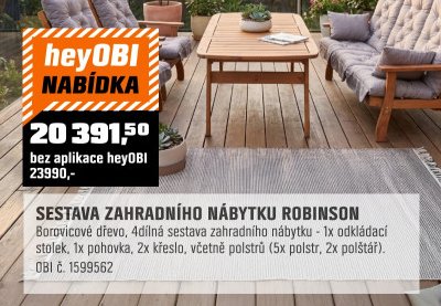 SESTAVA ZAHRADNÍHO NÁBYTKU ROBINSON