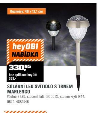 Solární LED svítidlo s trnem Marlengo
