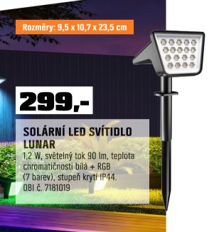 Solární LED svítidlo Lunar