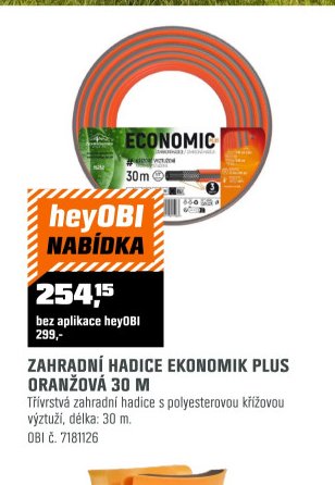 ZAHRADNÍ HADICE EKONOMIK PLUS ORANŽOVÁ 30 M