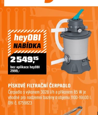 PÍSKOVÉ FILTRAČNÍ ČERPADLO