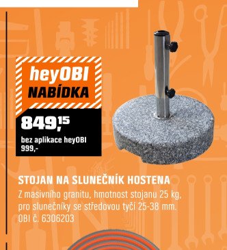 STOJAN NA SLUNEČNÍK HOSTENA