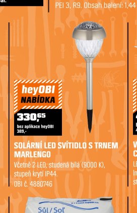 SOLÁRNÍ LED SVÍTIDLO S TRNEM MARLENGO
